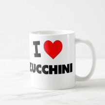 J'aime la courgette (la nourriture) mugs à café