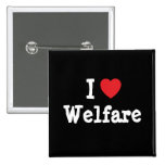 J'aime la coutume de coeur d'assistance sociale pe pin's
