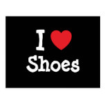 J'aime la coutume de coeur de chaussures personnal carte postale