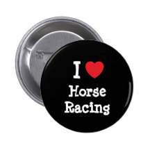 J'aime la coutume de coeur de course de chevaux pe badges avec agrafe