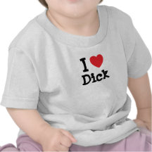 J'aime la coutume de coeur de Dick personnalisée T-shirt