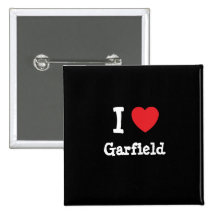 J'aime la coutume de coeur de Garfield personnalis Pin's