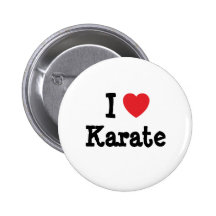 J'aime la coutume de coeur de karaté personnalisée badges avec agrafe