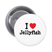 J'aime la coutume de coeur de méduses personnalisé badge