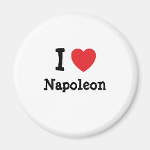 J'aime la coutume de coeur de napoléon personnalis aimant pour réfrigérateur