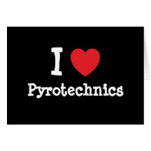 J'aime la coutume de coeur de pyrotechnie personna cartes
