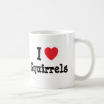 J'aime la coutume de coeur d'écureuils personnalis tasse