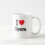 J'aime la coutume de coeur d'opéra personnalisée tasse à café