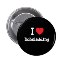 J'aime la coutume faisant du bobsleighe de coeur p badges avec agrafe
