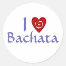 J'aime la coutume latine de danse de coeur de Bach Adhésifs