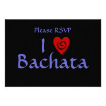J'aime la coutume latine de danse de coeur de Bach Invitations