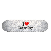 J'aime la Fête du travail Skateboards Personnalisés