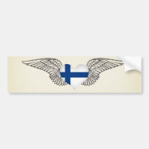 J'aime la Finlande - ailes Autocollants Pour Voiture