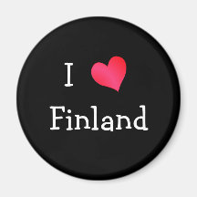 J'aime la Finlande Magnets Pour Réfrigérateur