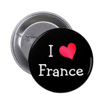 J'aime la France Badge Avec Épingle