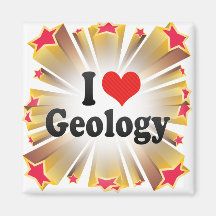 J'aime la géologie aimants pour réfrigérateur