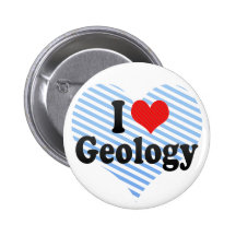 J'aime la géologie badge avec épingle