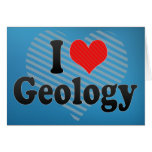 J'aime la géologie cartes de vœux