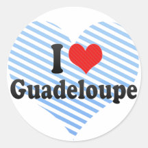 J'aime la Guadeloupe Adhésif Rond