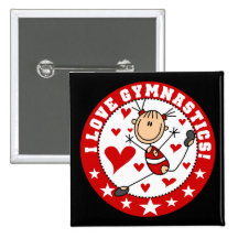 J'aime la gymnastique badges