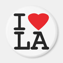 J'aime la LA de coeur Aimant Pour Réfrigérateur
