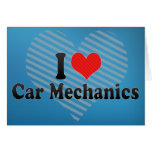 J'aime la mécanique de voiture cartes de vœux