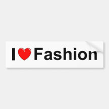 J'aime la mode (de coeur) adhésifs pour voiture