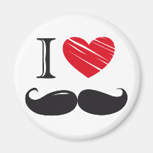 J'aime la MOUSTACHE Aimants Pour Réfrigérateur