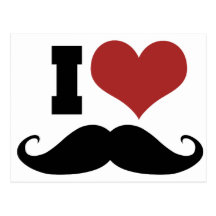 J'aime la moustache cartes postales