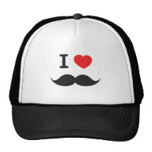 J'aime la moustache casquette de camionneur