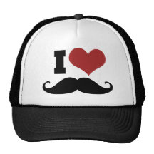 J'aime la moustache casquettes de camionneur