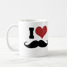 J'aime la moustache tasse