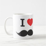 j'aime la moustache tasses