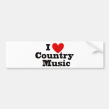 J'aime la musique country adhésifs pour voiture