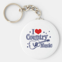 J'aime la musique country porte-clé