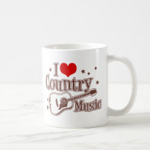 J'aime la musique country tasse à café