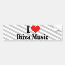 J'aime la musique d'Ibiza Adhésifs Pour Voiture