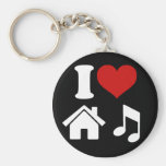 J'aime la musique Keychain de Chambre Porte-clés