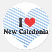 J'aime la Nouvelle-Calédonie Adhésif Rond