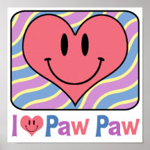 J'aime la patte de patte poster