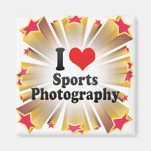 J'aime la photographie de sports magnets pour réfrigérateur