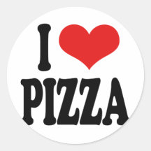 J'aime la pizza adhésifs
