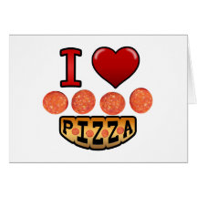 J'aime la pizza de pepperoni cartes