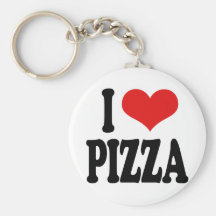 J'aime la pizza porte-clés