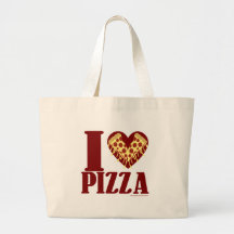 J'aime la pizza sacs en toile
