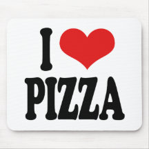 J'aime la pizza tapis de souris