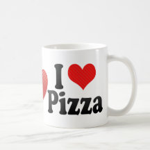 J'aime la pizza tasse à café