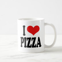 J'aime la pizza tasses