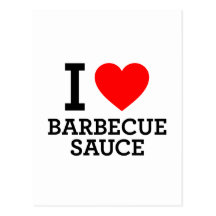 J'aime la sauce barbecue carte postale