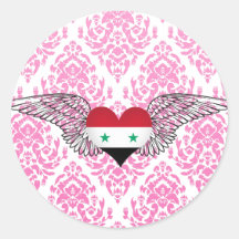 J'aime la Syrie - ailes Autocollants